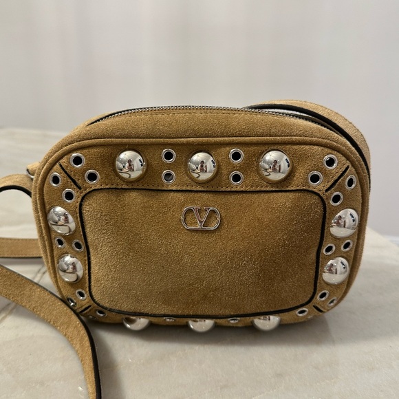 Valentino Garavani Nellcote Suede Shoulder Bag - Picture 2 of 5